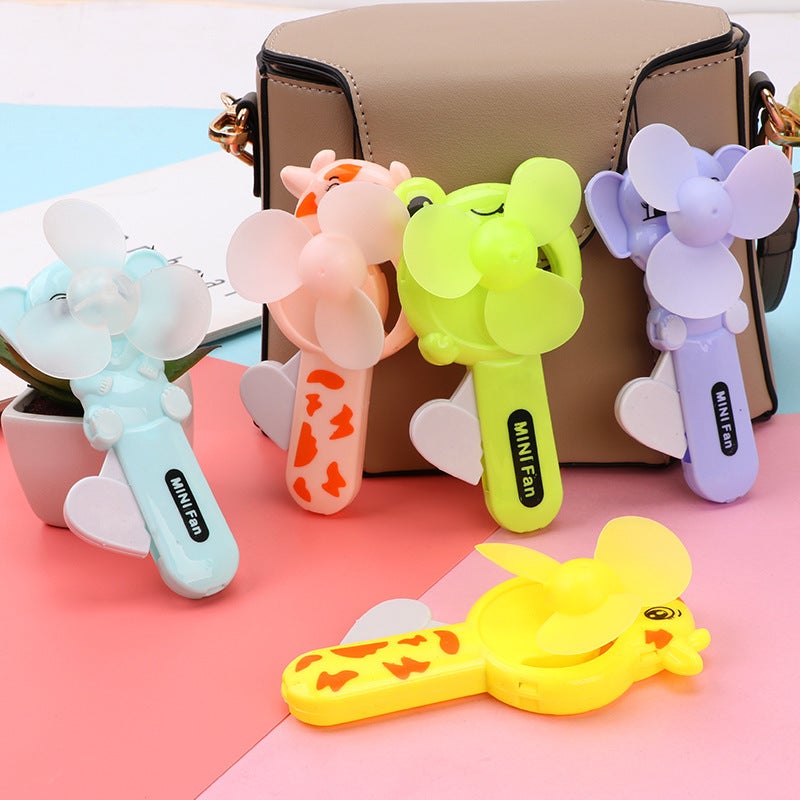 Creative Mini Hand Pressure Small Fan Cartoon Handheld Toy Hand Roll Children Students Small Gift Gift Stall Sale - Image 3